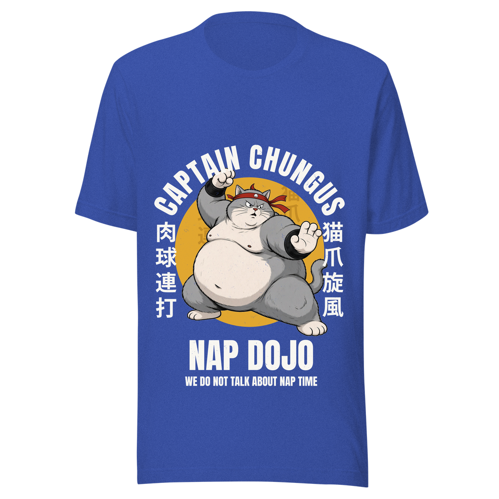 Captain Chungus Nap Dojo Tee - Heather True Royal