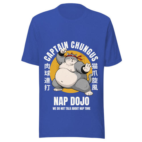 Captain Chungus Nap Dojo Tee - Heather True Royal